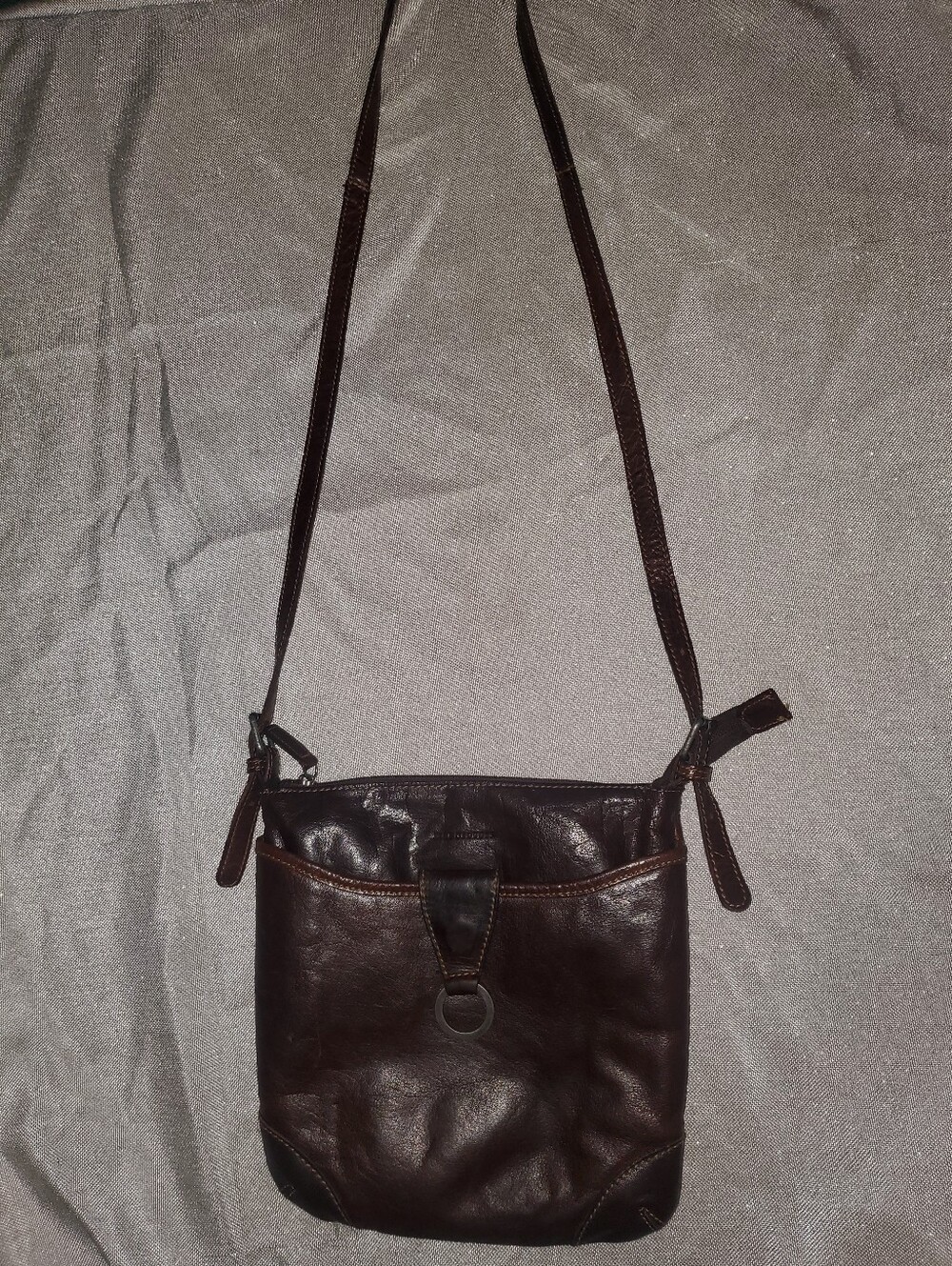 JACK GEORGES VOYAGER CROSSBODY BAG BROWN LEATHER